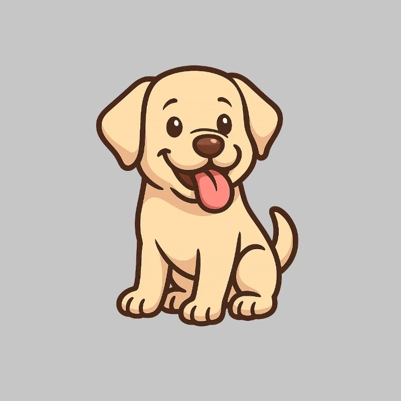 Chiot animé mignon