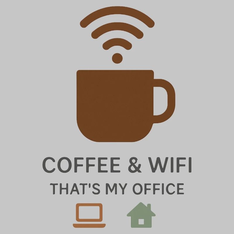 wifi café "Here is my office" Telecommuting