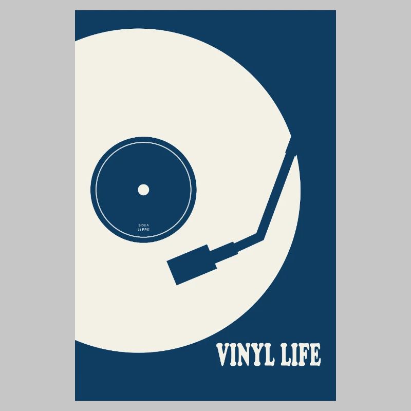 Vinyl Life – Retro Turntable Poster
