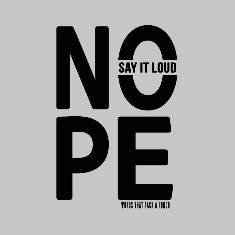 NON Conception de déclaration de typographie minimaliste