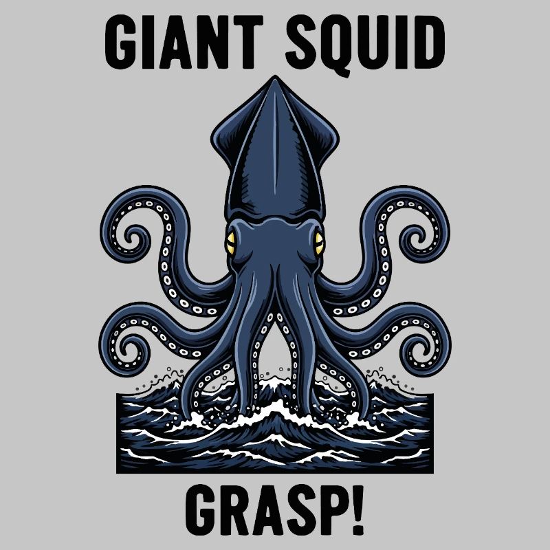 Calmar Géant Mer Abyss Grasp Giant Squid