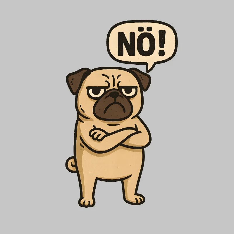 Mops Hund Nö Statement