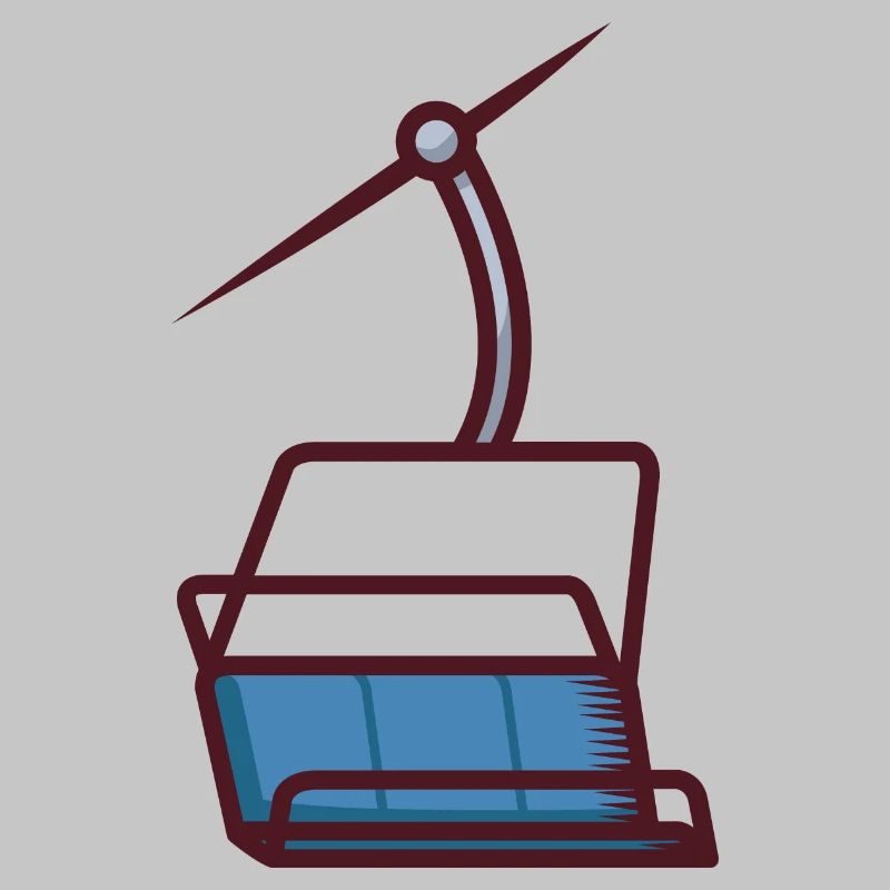 Abstrakte Illustration einer Seilbahn