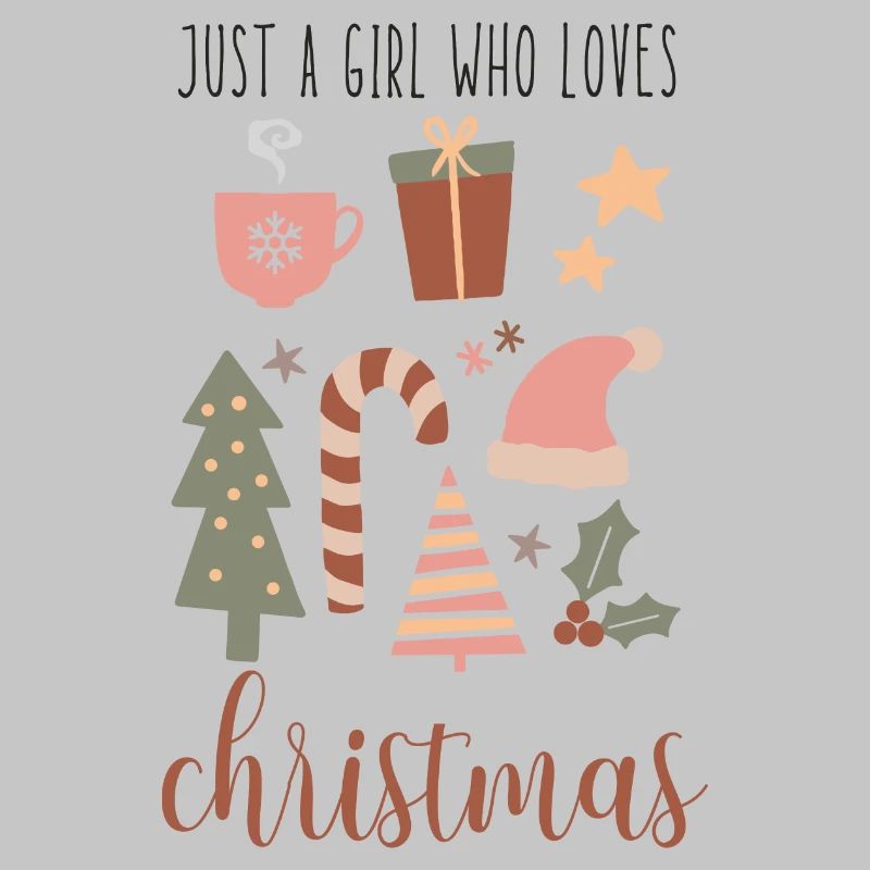 Boho Nur ein Mädchen, das Weihnachten liebt