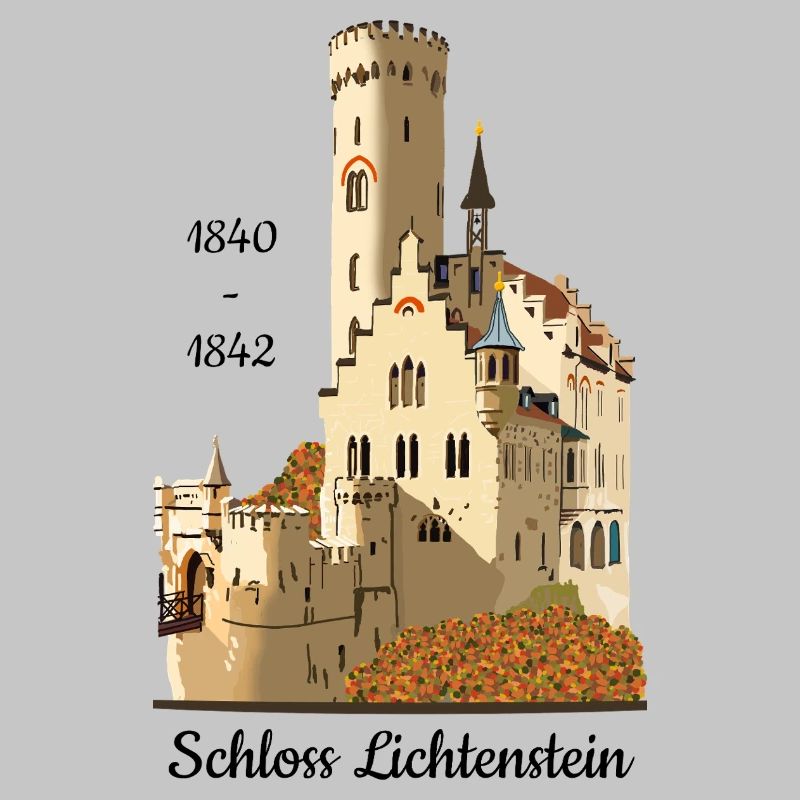 Lichtenstein Castle, hand-drawn.