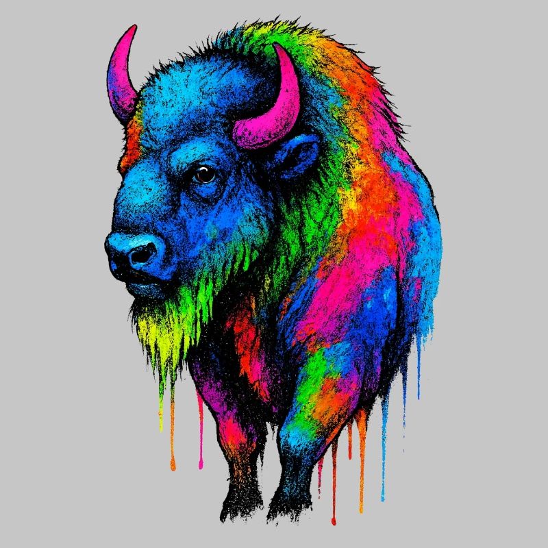Bunter Bison Farbexplosion