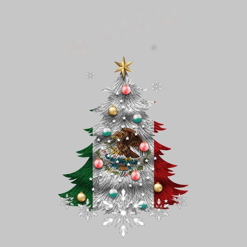 Sapin de Noël avec drapeau mexicain