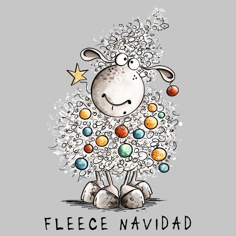 Fleece Navidad Christmas Sheep Cartoon Sheep