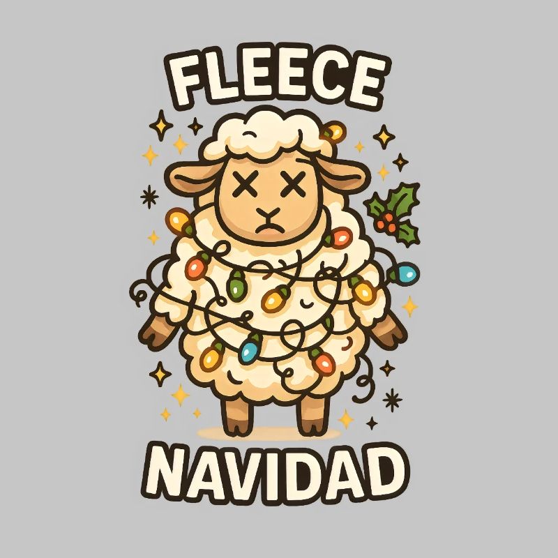 Fleece Navidad Weihnachts Schaf