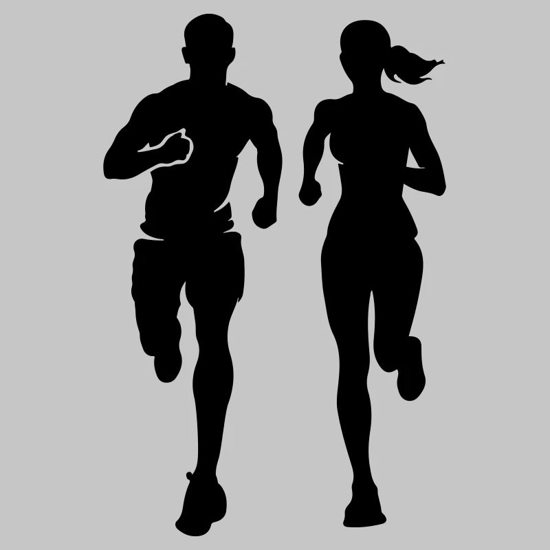 Marathonläufer Team Silhouette Marathon