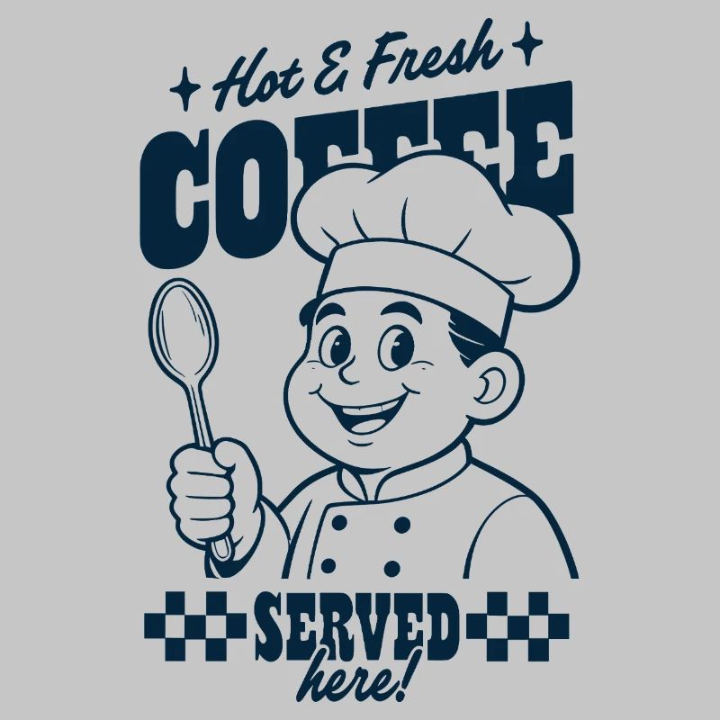 Coffee chef serves here
