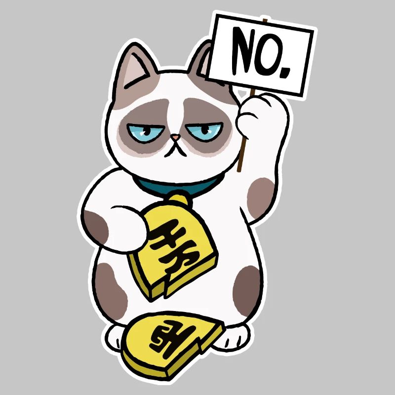 Conception de chat malchanceux