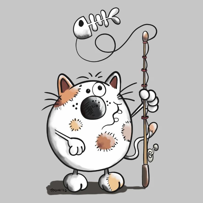 Mignon Chat et poisson