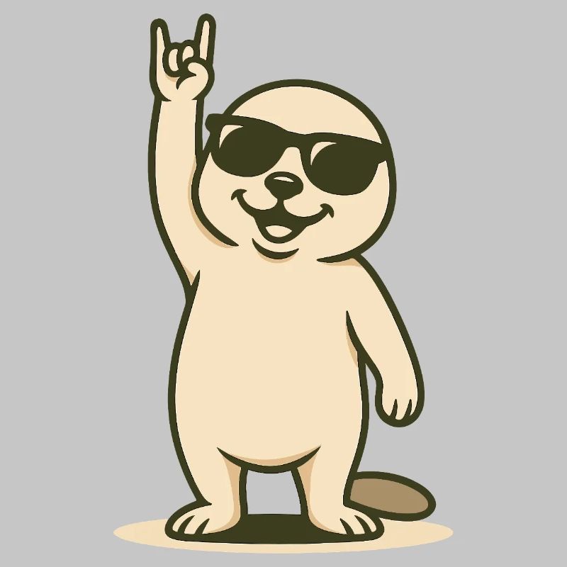 Bébé phoque cool avec pose de bascule