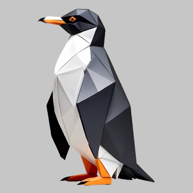 Polygon Penguin: Geometric Elegance