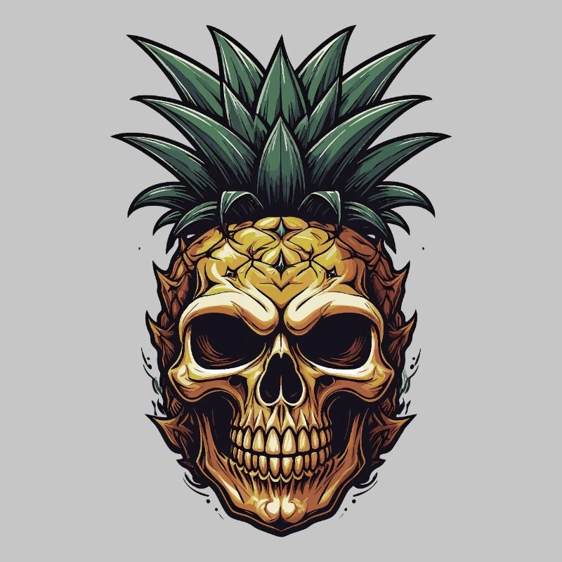 Tropical Pineapple Skull