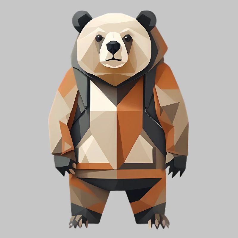 Polypanda Panda Low-Poly
