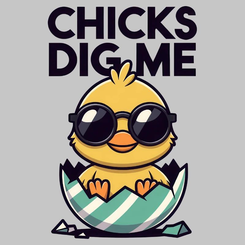 Chicks Dig Me Funny Duck Egg Design