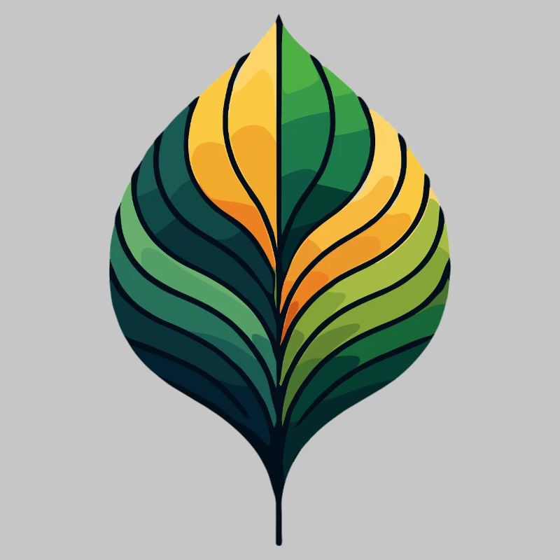 Leaf-shaped colour spiral