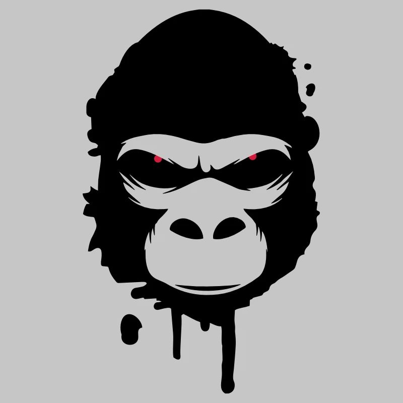 Ein Gorilla Kopf Graffiti