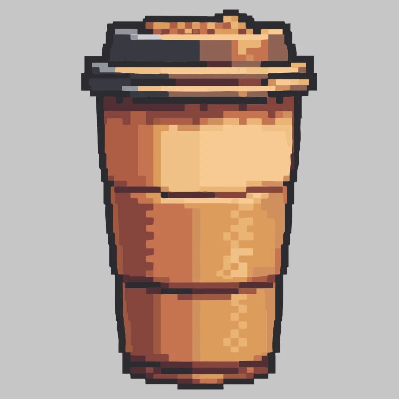 Pixel Coffee Mug Art