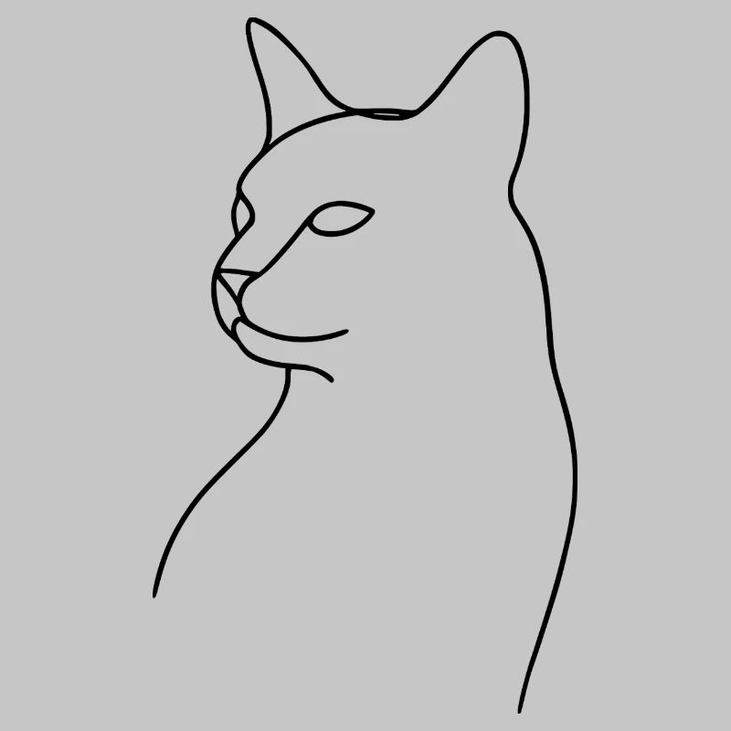 Line Art Katze