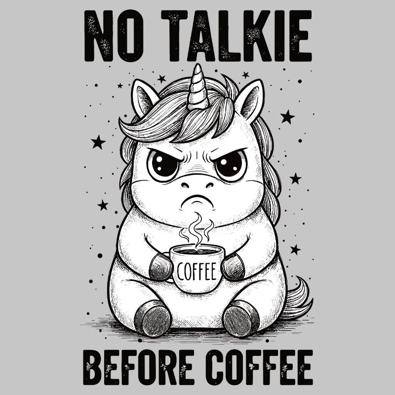 Pas de conversation devant une licorne amoureuse du café