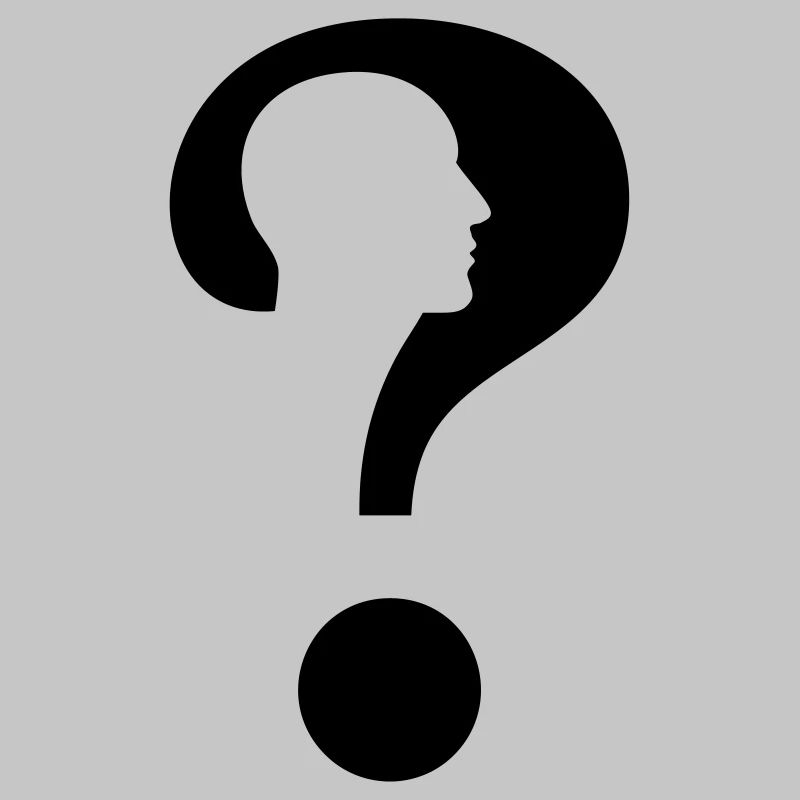 Fragezeichen mit Silhouette Mann #