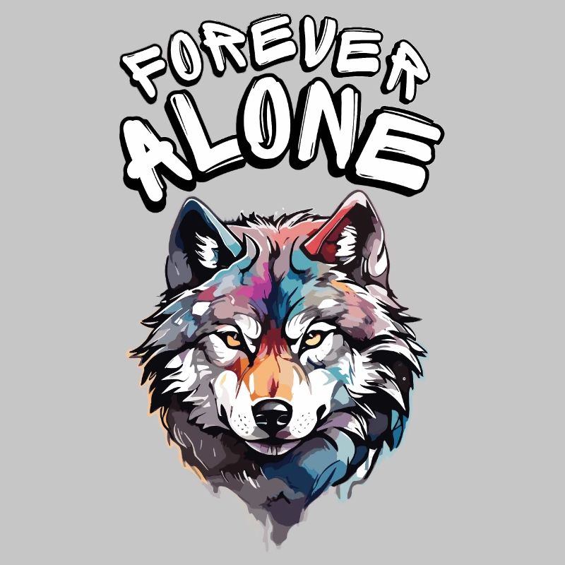 A colourful wolf portrait with a message