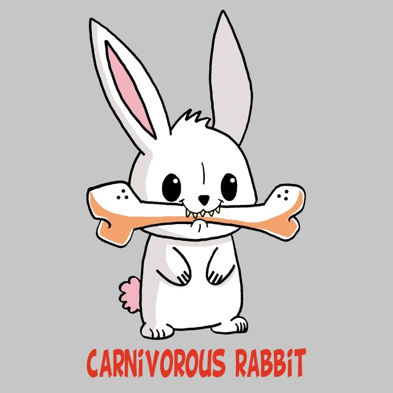 Carnivorous white rabbit