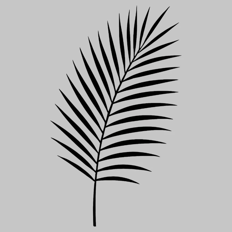 Silhouette de feuille de palmier