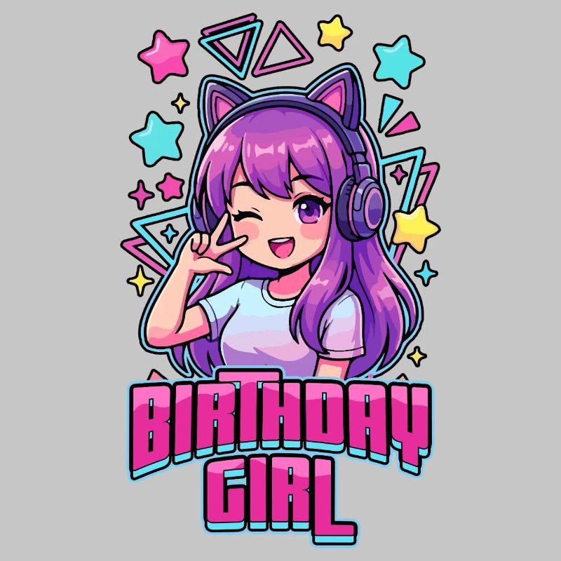 Fille d’anniversaire Pop coréenne K-Pop d’anniversaire