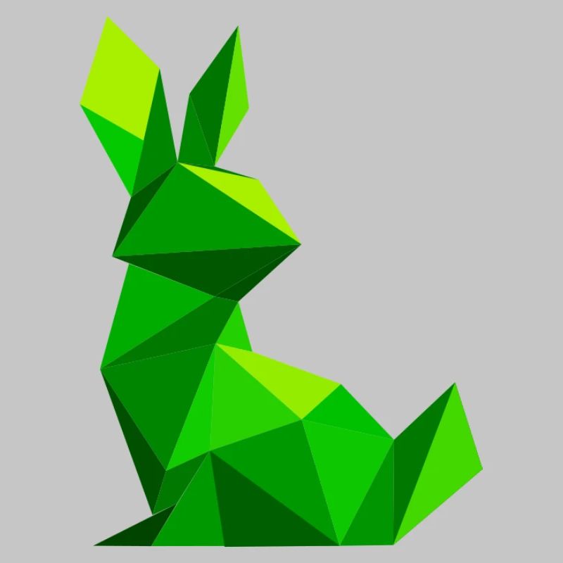 Lapin lowpoly 