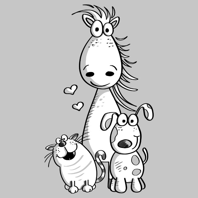 Beste Freunde I Pferd Hund Katze Comic