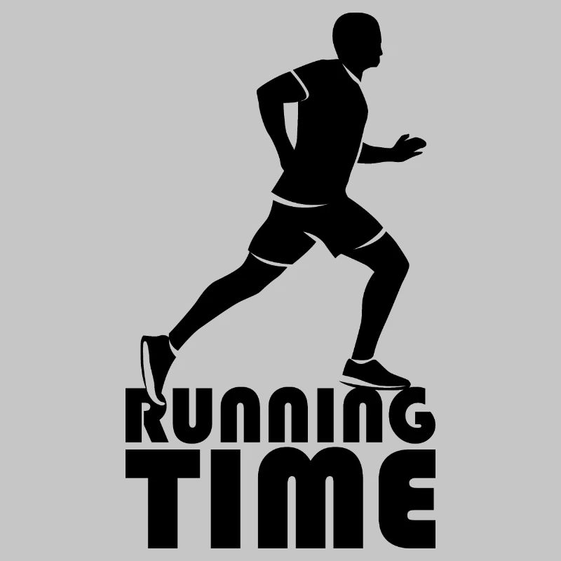 Icône de temps de course Icône Logo Illustration du coureur