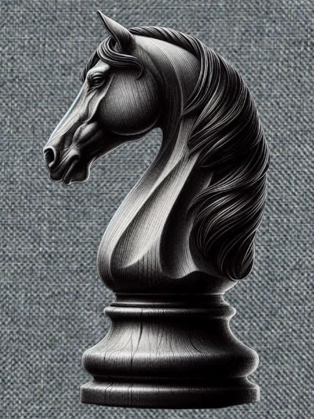 Schwarz-Weiß Schachfigur