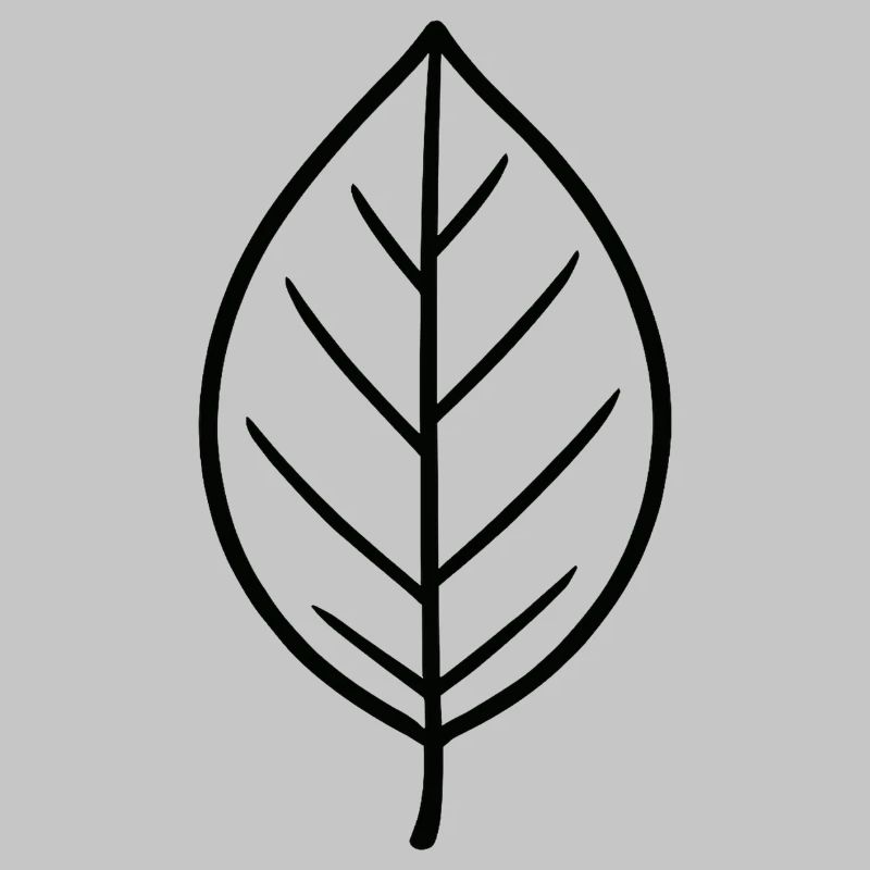 Conception à lignes de feuilles noires