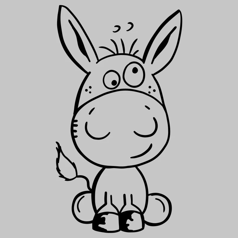 Eselchen Comic Tier - Tiere - Esel