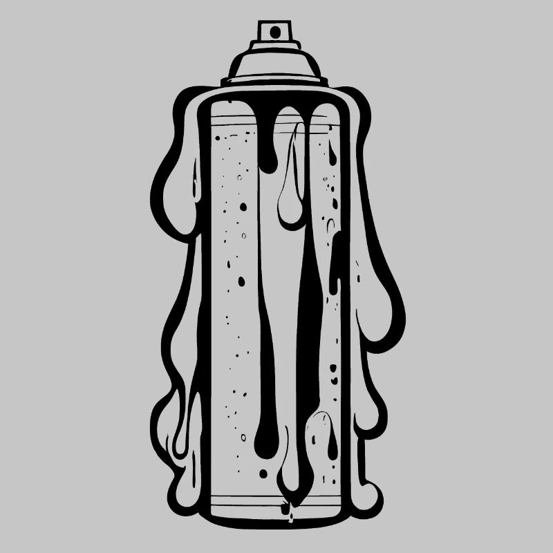 Comic Spray Can with Drops