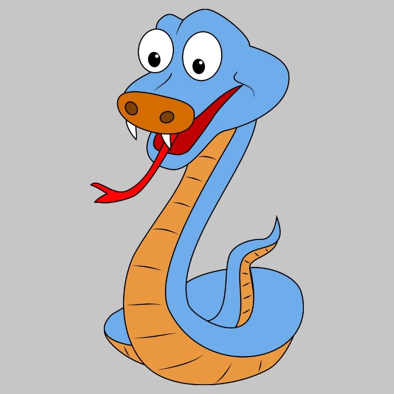 Conception de dessin animé de serpent ludique