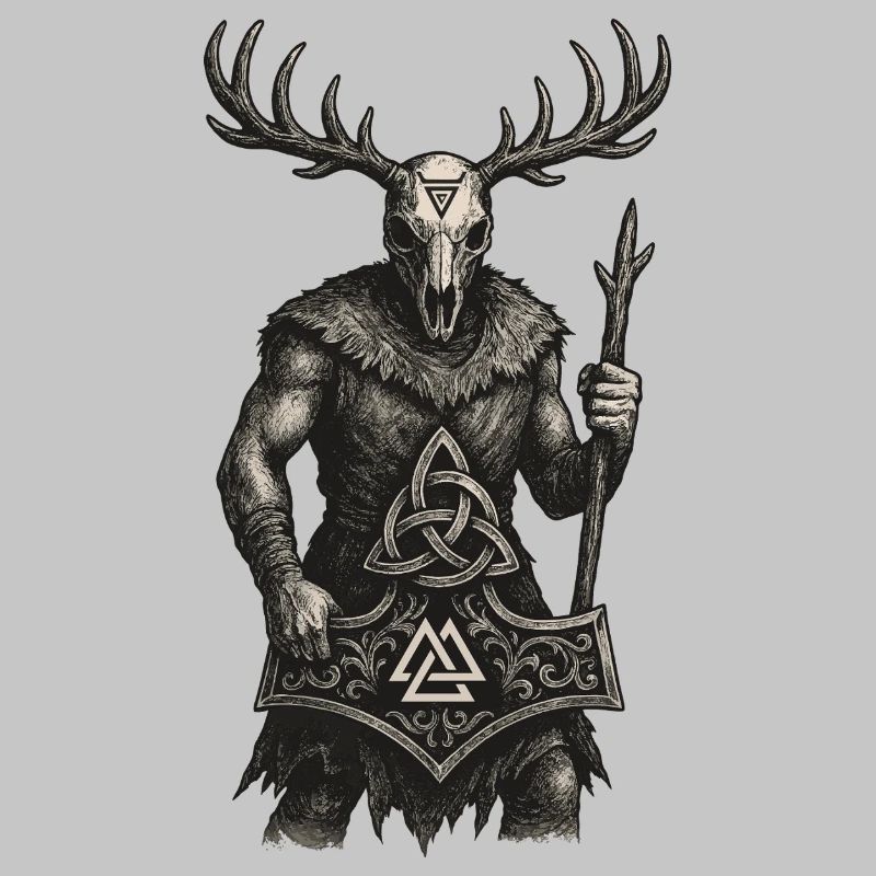 Forest Guardian | Valknut & Mjölnir Totem