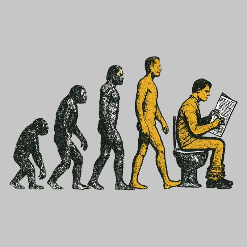Evolution zum Klo-Mann Grunge Lustig