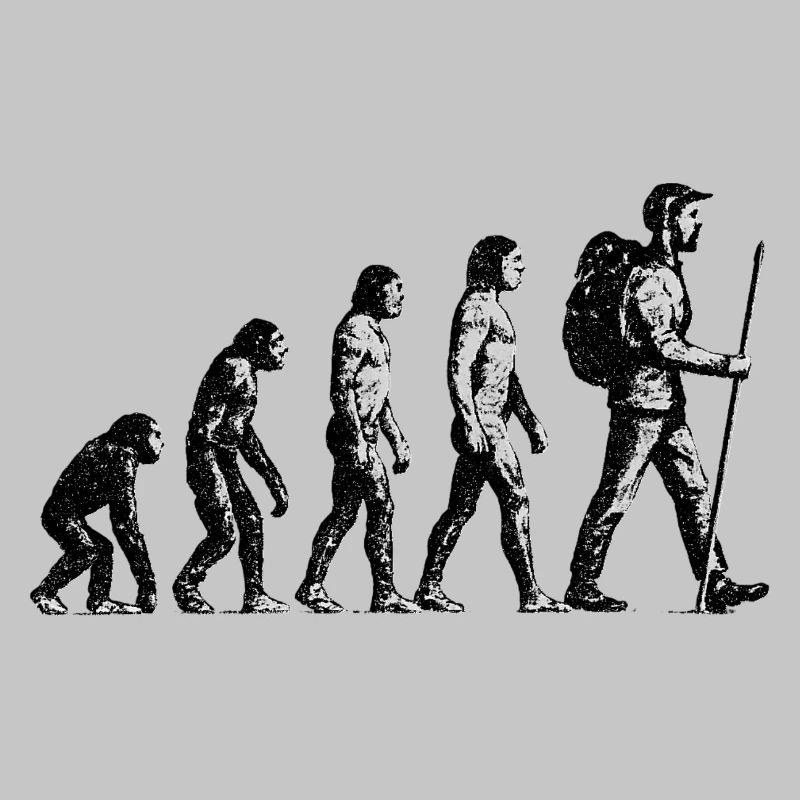 Evolution zum Wandersmann Grunge Design