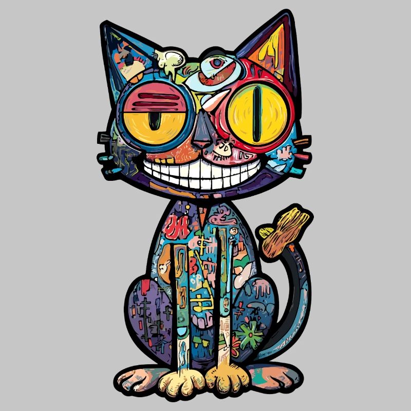 Katze Kunst Bunt Kätzchen