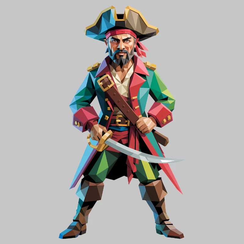 Pirate - Cool Low Poly Logo
