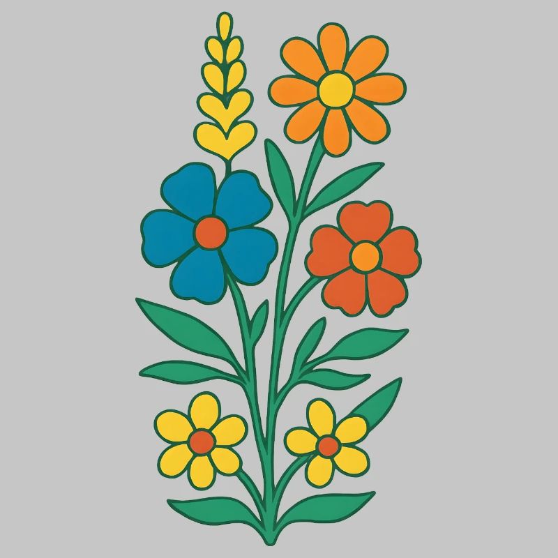 Fleurs de printemps colorées
