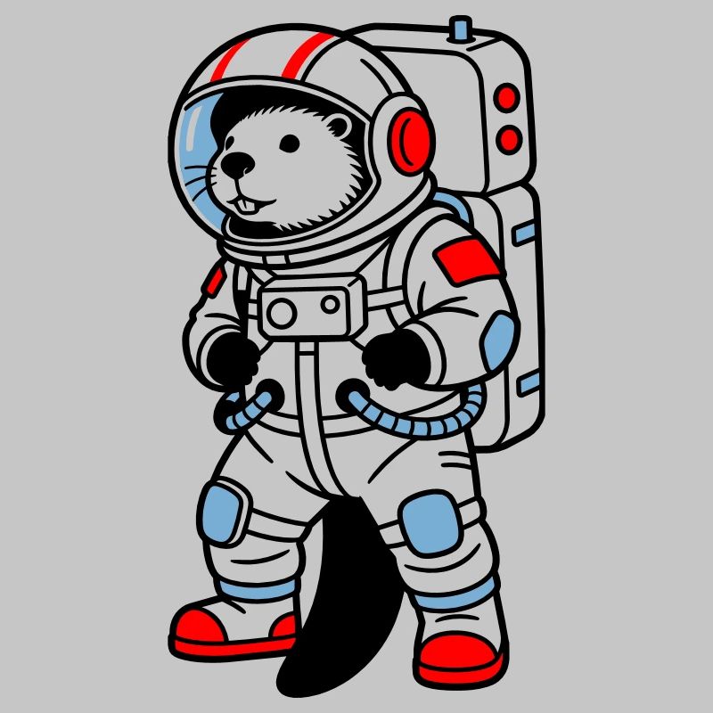 Beaver en combinaison spatiale