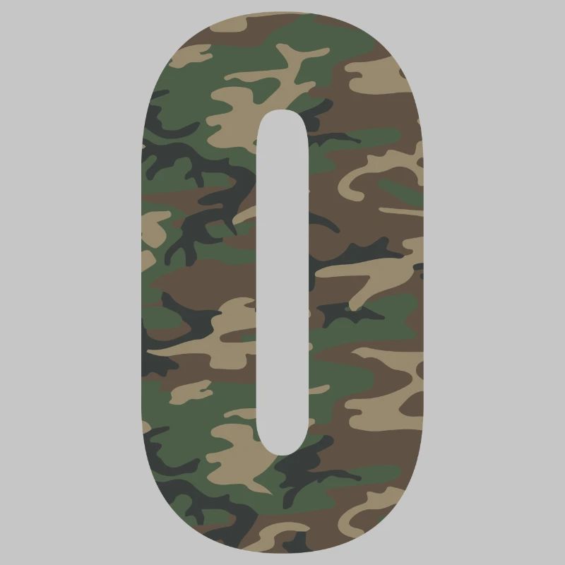 Tough number 0 in camouflage pattern!