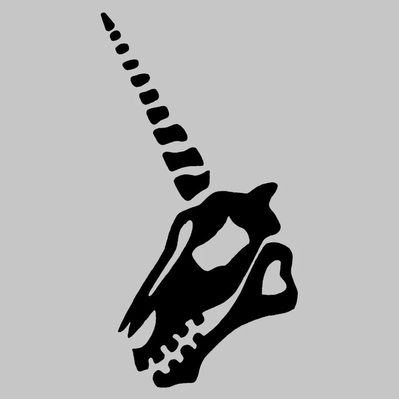 schwarzer Einhornschädel