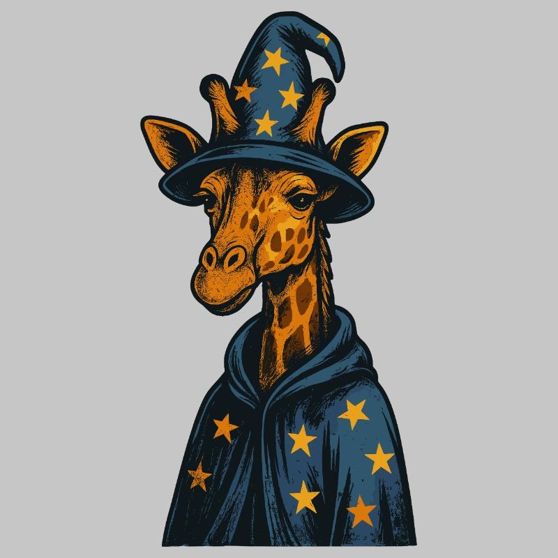 Wizard Giraffe Magic Art